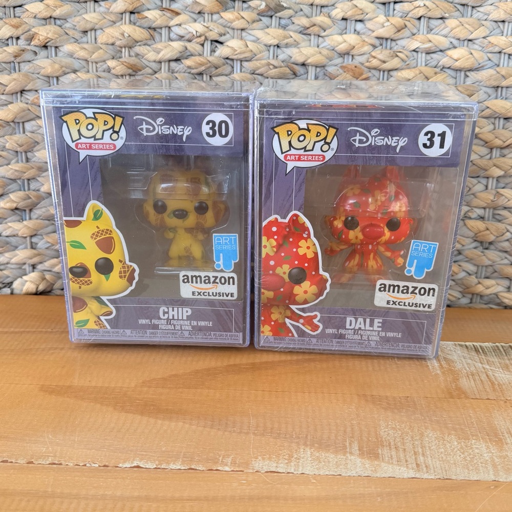 Funko Pop! Disney Art Series Chip & Dale #30 & #31 Amazon Exclusive SEALED